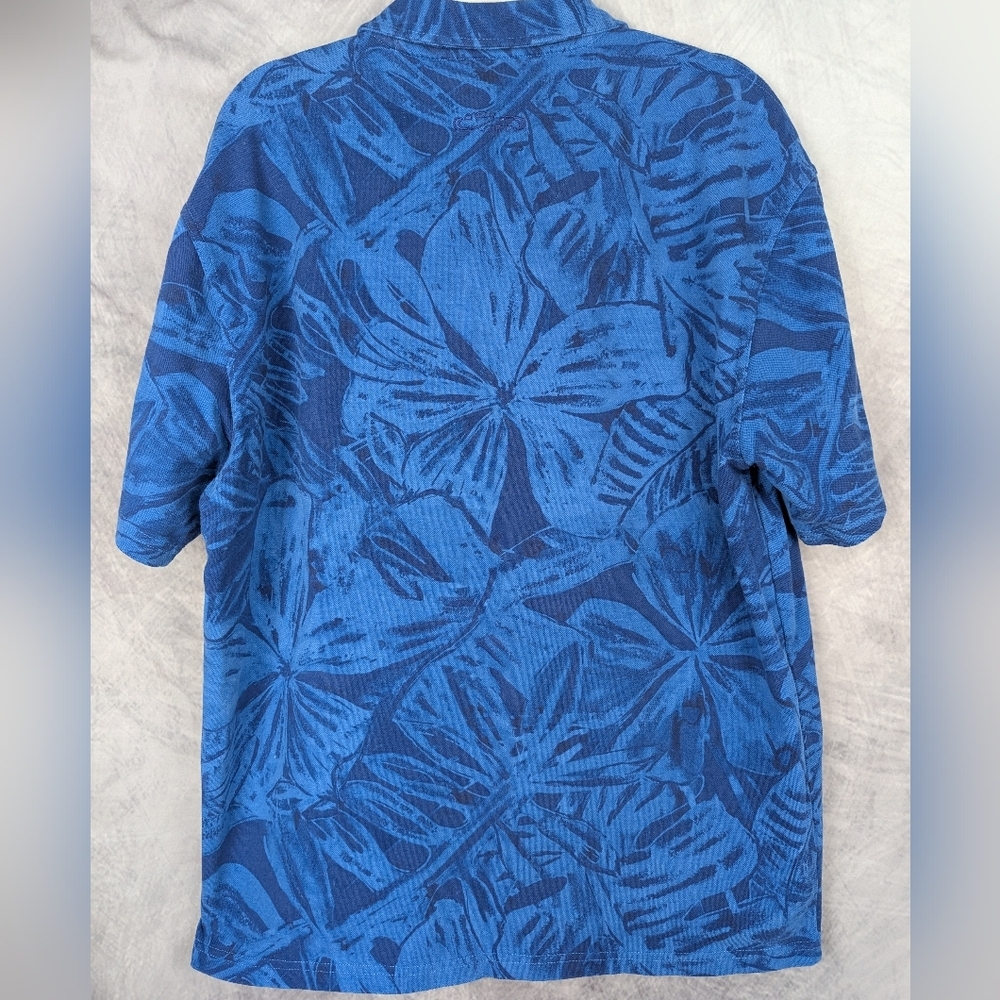 Crazy Shirts Hawaiian Polo XL Blue Tropical Print - Picture 2 of 11
